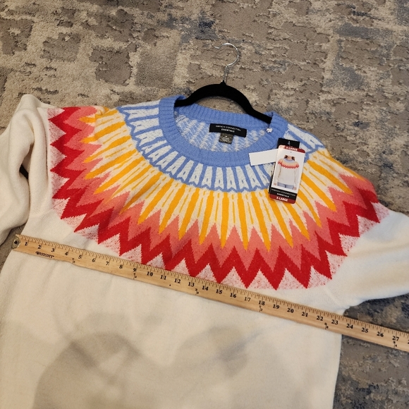 NWT French Connection Wool Blend Fair Isle Soft Sweater Size XL - Picture 2 of 15